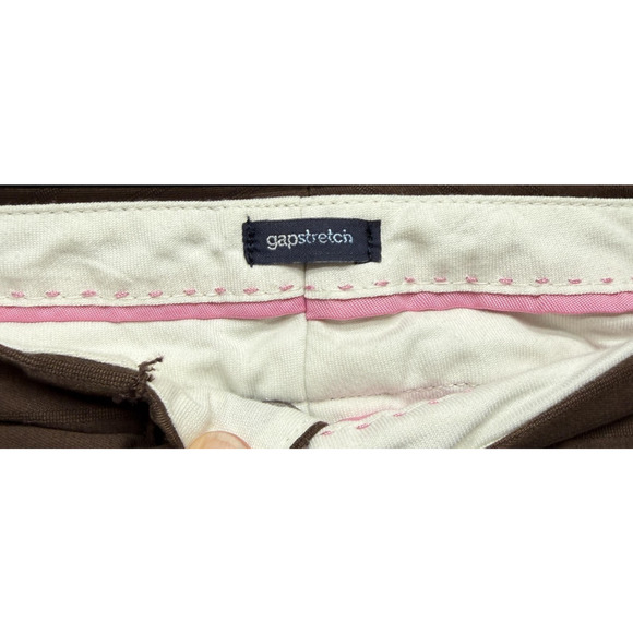 Vintage Gapstretch Pants Womens 2R Brown Modern Fit Flare Stretch Trousers Y2K - Picture 9 of 16